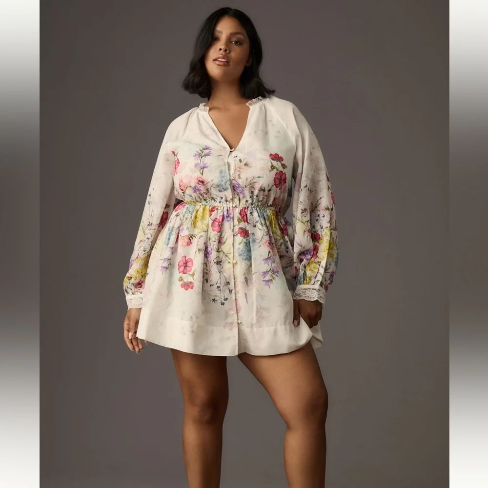 Anthology Let Me Be V-Neck A-Line Mini Dress - Picture 7 of 10